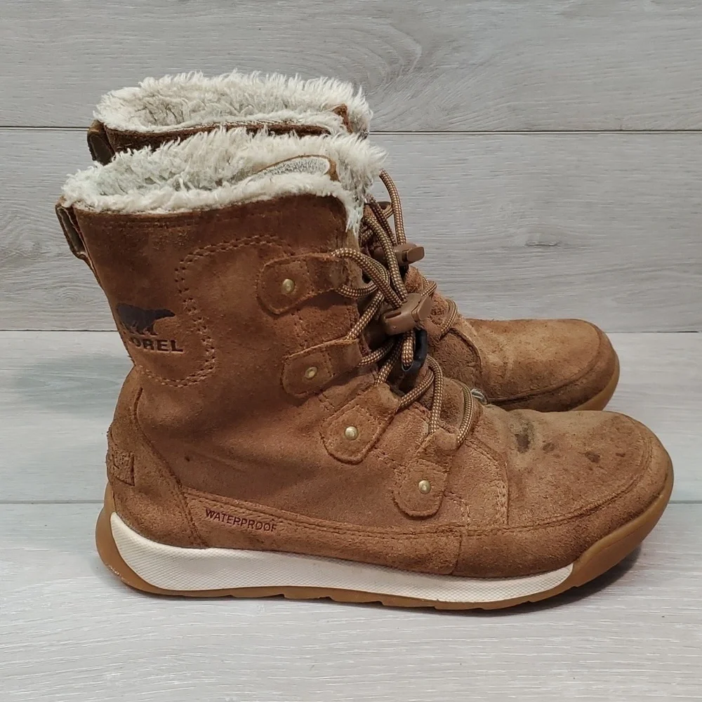 Sorel Big Kids Girls Whitney Juniors Joan Outdoor Leather Ankle Boots shoes 4
